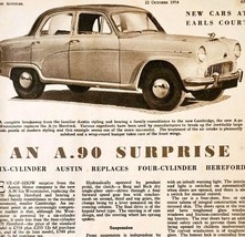 1954 Austin A90 Import Earls Court Motor Show Advertisement Automobilia ... - €17,25 EUR