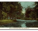 Kishwaukee River View Near Rockford Illinois IL 1909 DB Postcard W7 - £3.91 GBP