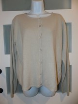 Fashion Bug Beige Long Sleeve Button Down Cardigan Size XL Women&#39;s EUC - £16.07 GBP