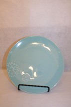 Double Nice Co Aqua Turquoise Blue Raised Flower Dinner 11&quot; Plate Replac... - $59.95