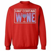 Kellyww May Contain Wine Funny Drinking - Sweatshirt - £37.97 GBP