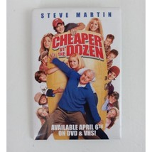 2004 Steve Martin Cheaper By The Dozen DVD &amp; VHS Movie Promo Pin Button - £6.49 GBP