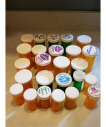 Lot of 25 Empty Used RX Pill Bottles - Various Sizes - £11.91 GBP