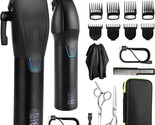 Men&#39;S Professional Hair Cutting Kit, Cordless Barber Clipper, And T-Blad... - $77.97