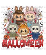 Halloween Labubu Edible Cake Topper Decoration - $238.69 MXN