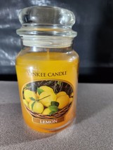 Yankee Candle Housewarmer Lemon Large Jar Single Wick Candle 22 Oz Discont. - £26.03 GBP