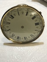 New Brass Clock Bezel With White Dial Pan &amp; Domed Glass Face 91.5mm Clock Making - £12.57 GBP