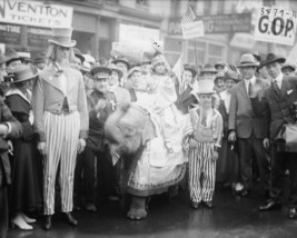GOP elephant mascot outside 1916 Republican National Convention Photo Print - $8.81+
