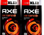 2 Axe XL Dark Temptation Dark Chocolate Scent 48H High Definition Scent ... - £26.85 GBP