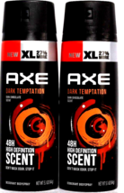 2 Axe XL Dark Temptation Dark Chocolate Scent 48H High Definition Scent 5 Oz - $33.99