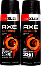 2 Axe XL Dark Temptation Dark Chocolate Scent 48H High Definition Scent ... - £27.08 GBP