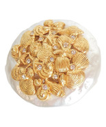 Ladies Ivana Trump Jewelry Sea shell Brooch Beach Starfish Gray Texture ... - £39.92 GBP