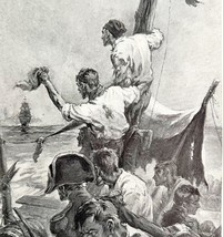 Rescue At Sea The Brig Stranded Boat Art Print 1920s Lost Ships DWS8 - €17,28 EUR