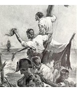 Rescue At Sea The Brig Stranded Boat Art Print 1920s Lost Ships DWS8 - $19.99