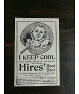 Vintage 1893 Hires Root Beer I Keep Cool Original Ad - £5.22 GBP