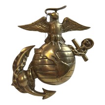 Vintage Cast Brass Doorknocker A United States Marine Corp Insignia USMC... - $69.72 CAD