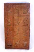 Antique 12-Scene Carved Hardwood Springerle Cookie Mold Animals Fruits &amp;... - £60.84 GBP