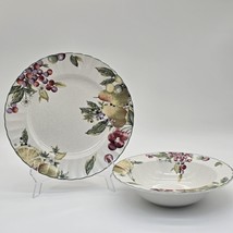 Mikasa Nature&#39;s Image 2-Pc Hostess Set New 1990&#39;s Platter And Vegetable ... - $128.69