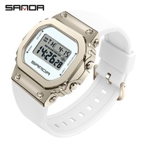 SANDA Men LED Light Digital Sport Watch Women Waterproof Chrono Alarm Watches Da - £38.56 GBP
