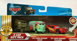 Disney Pixar Cars Pit Crew Member Sarge, Pit Crew Member Fillmore, &amp; Lightning M - £23.97 GBP