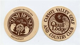 Quail Lodge Carmel Valley Golf &amp; Country Club &amp; Fish House on the Park Coaster - £14.01 GBP