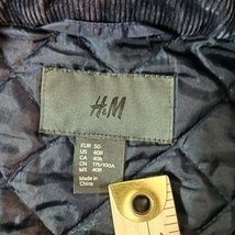 H&M Blue Lined Full Zip Pockets Long Sleeve Winter Women’s Overcoat Size 40R image 5