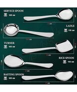 Parage 5 Pieces Stainless Steel Serving Spoon Set for Dining Table/Kitchen - €42,84 EUR