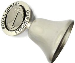Royal Gorge Colorado Metal Bell Spinning Top Bridge Silver Tone - $16.83