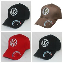 Volkswagen Casquette Baseball Cap Cotton100% Embroidery Black Brow Red Adjust - £14.21 GBP