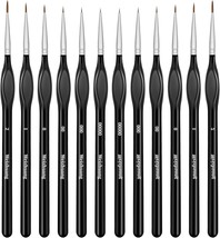 12Pcs Miniature Paint Brushes Fine Tip Set for Art Nail Model Craft Oil ... - $11.99