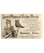 Rumsey Bros Ladies Boots 1894 Advertisement Victorian Footwear 1 ADBN1yy - $28.01 CAD