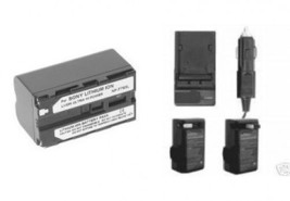 NP-F760 NP-F770 Battery + Charger for Sony NEX-FS100 NEX-FS100U NEX-FS100E - £25.07 GBP