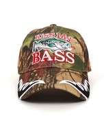 Parquet Men&#39;s Baseball Cap Camo Fish Kiss My Bass Hat Embroidered New - $19.23 CAD