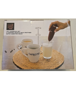 Cook Prep Eat 4 Pc Espresso Set 2 Ceramic Mugs &amp; Milk Frother with Carry... - €19,67 EUR