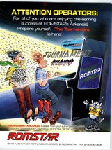 Tournament Arkanoid Arcade Flyer Romstar Original Video Game Artwork 8.5&quot; x 11&quot; - £22.09 GBP