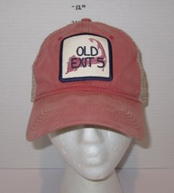 Old Exit 5 Peach Tan Trucker CAP HAT Snapback Adjustable - $14.80