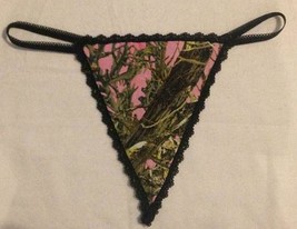 New Womens Pink CAMO True Timber Camoflauge Gstring Thong Lingerie Underwear - £15.17 GBP