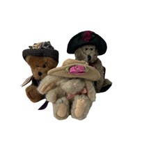 Lot of 3 Sm. Boyds Bears - 2 Bears, 1 Rabbit W/ Hats Camille &amp; Chstiana ... - £12.13 GBP