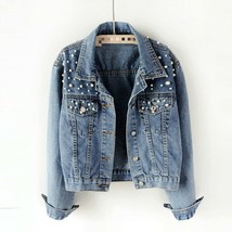 DEAT Fast Delivery New Autumn Fashion Womens Denim Jacket Full Sleeve Loose Butt - £35.67 GBP
