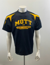 Under Armour Mott Community College Bears T Shirt Size MD Black Gold Pol... - £7.77 GBP