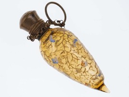 c1890 Moser enameled Chatelaine perfume bottle - $272.25