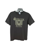 Overlook Hotel Graphic Gray T-Shirt Medium The Shining Horror Movie Step... - $19.79