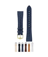 HIRSCH Aristocrat Leather Watch Strap - Crocodile Embossing - Blue Band/... - $60.95