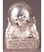 Vtg silver plated &quot;Humpty Dumpty&quot; piggy coin bank-Tarnish Resistant-Egg ... - $10.39