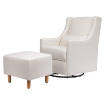 Babyletto Toco Upholstered Swivel Glider and Stationary Ottoman in Performace - £505.01 GBP