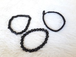 Thaned Men&#39;s 3pc Black Onyx Bead &amp; Braid Bracelet Set In Gift Box ~ New!!! - $27.83