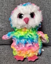 Ty Beanie Boos - OWEN the Multi Color Owl (1st Version) CLEAN GIFT - £11.73 GBP