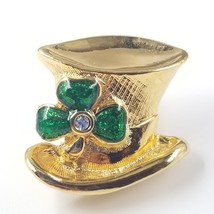 1992 Leprechaun Hat Hats Off To Luck Irish Green Clover Shamrock Pin Tie... - $9.99
