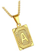 Unisex A-Z Initial Necklace Mens Womens Couple Name - £43.27 GBP