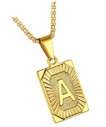 Unisex A-Z Initial Necklace Mens Womens Couple Name - £43.35 GBP